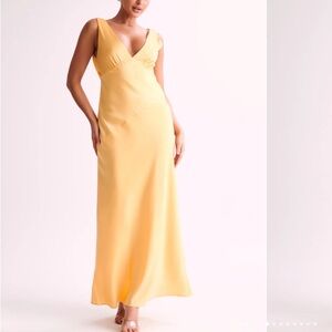 Meshki Yellow Cowl Dress